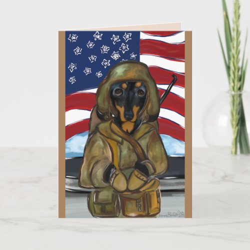 DOXIE SOLDIER HOLIDAY CARD