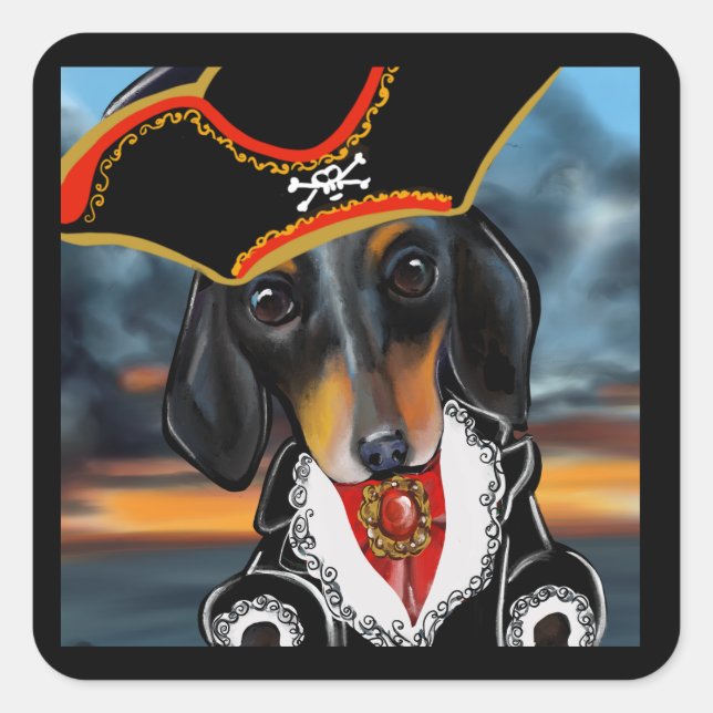 DOXIE  SQUARE STICKER (Front)