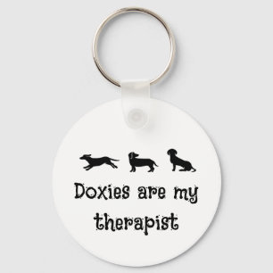 Doxies are my Therapist Cute Dachshund Keychain