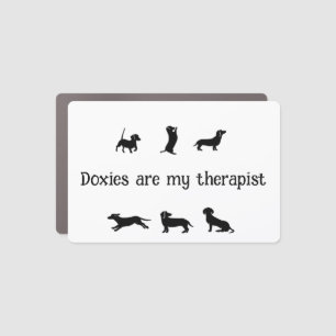 Doxies are my Therapist Fun Quote Dachshund Dogs Car Magnet