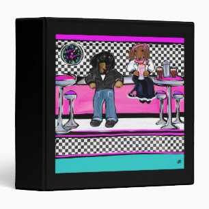 Doxies Rock and Roll 3 Ring Binder