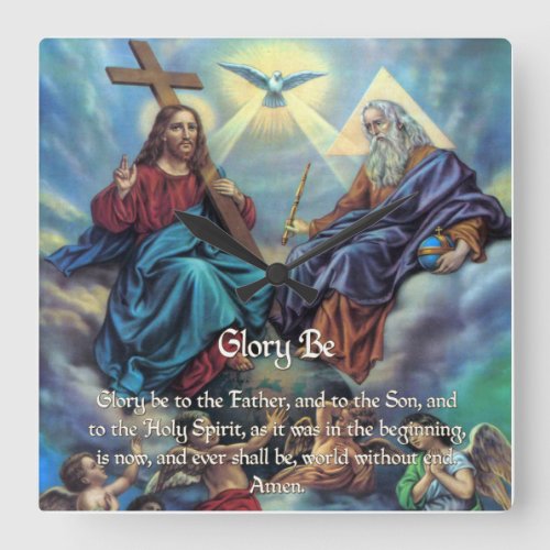 Doxology _ Glory Be Square Wall Clock