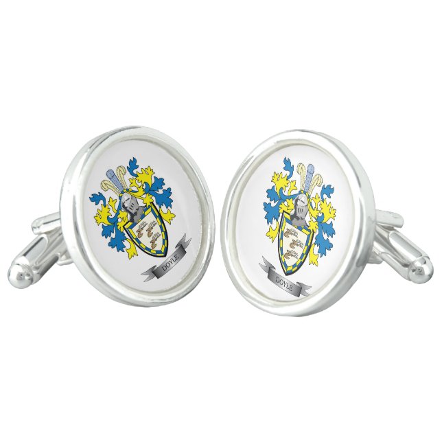Doyle Coat of Arms Cufflinks (Angled)