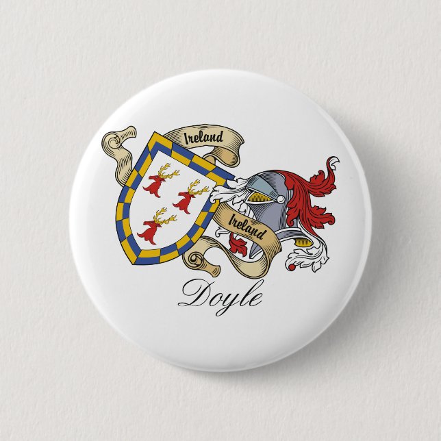 Doyle Family Crest Pinback Button (Front)