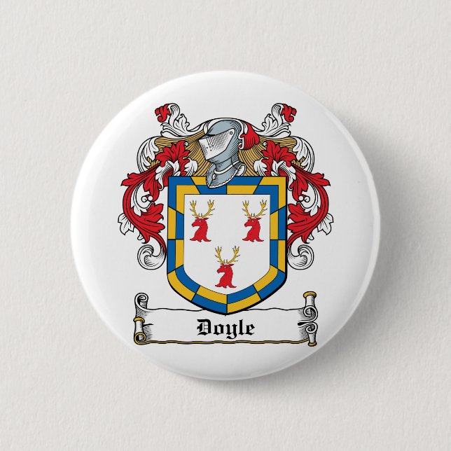 Doyle Family Crest Pinback Button (Front)