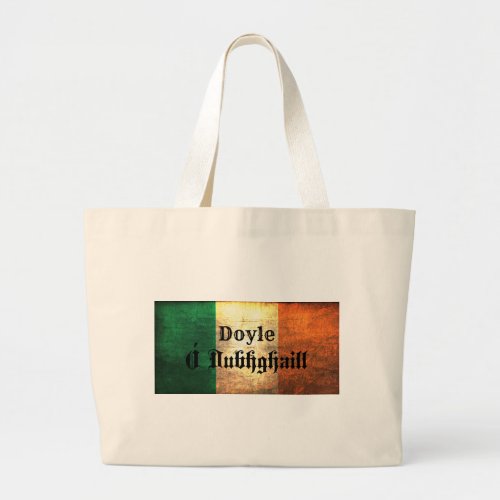 Doyle Irish Flag Large Tote Bag