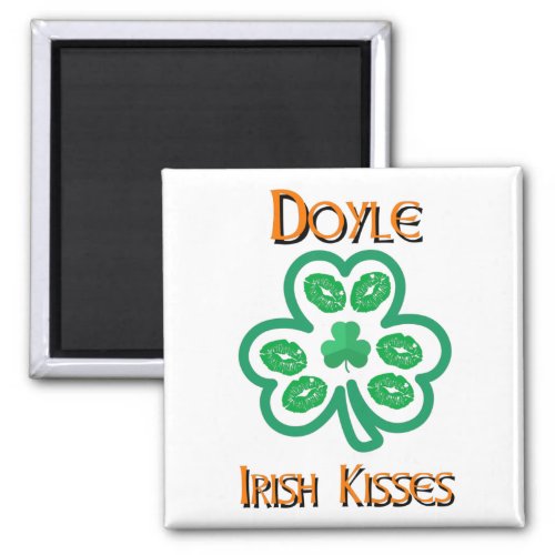 Doyle Irish Kisses Clover Shamrocks Lips Magnet
