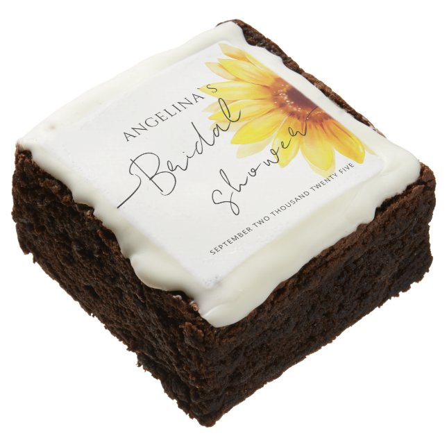 Dozen Brownies for Bride Shower. (Angled)