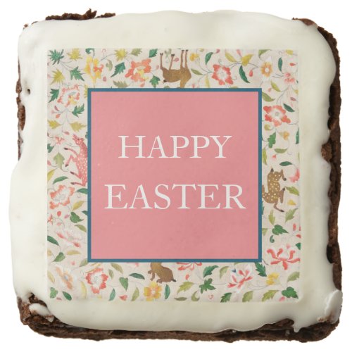 DOZEN BROWNIES HAPPY EASTER FLORAL PRINT