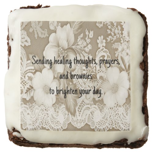 Dozen Brownies with Vintage Lace