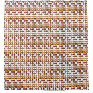 Dozen Donuts Donut Doughnut Novelty Shower Curtain