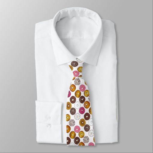 Dozen Donuts Doughnut Breakfast Novelty Junk Food Tie Zazzle