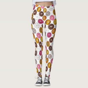 Dozen Donuts Doughnuts Breakfast Junk Food Foodie Leggings