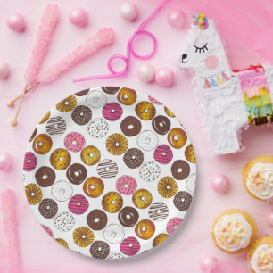 Dozen Donuts Doughnuts Breakfast Junk Food Foodie Paper Plates