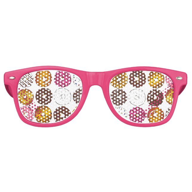 Dozen Donuts Doughnuts Breakfast Junk Food Foodie Retro Sunglasses (Front)