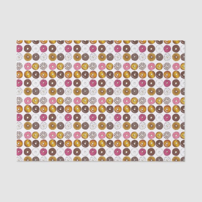 Dozen Donuts Doughnuts Junk Food Breakfast Tissue Paper (Front)