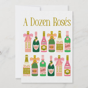 Dozen Rosés Pink Champagne Bottles Pop Fizz Clink