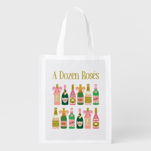 Dozen Ross Pink Champagne Bottles Pop Fizz Clink Grocery Bag
