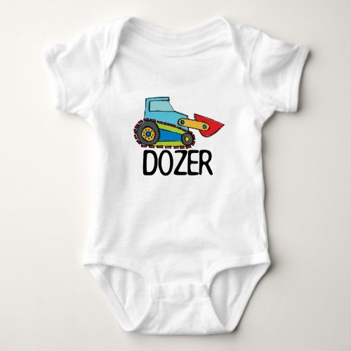 Dozer Bulldozer Transportation Baby Bodysuit