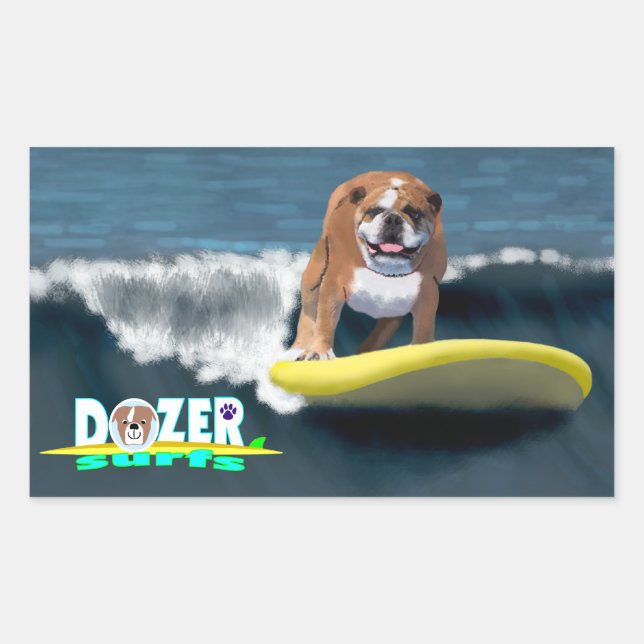 Dozer Surfs  Rectangular Sticker (Front)