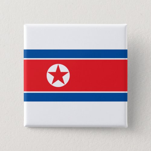 DPRK North Korea Flag Juche Socialist Communist Button