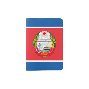 DPRK North Korea Flag Juche Socialist Communist Passport Holder