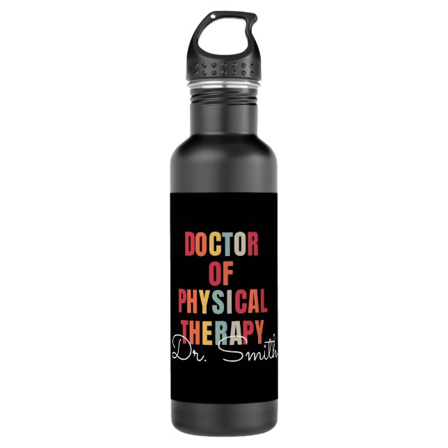 DPT Doctor of Physical Therapy Personalized  Stainless Steel Water Bottle (Front)