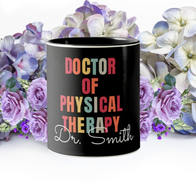 DPT Doctor of Physical Therapy Personalized  Two-Tone Coffee Mug (Creator Uploaded)