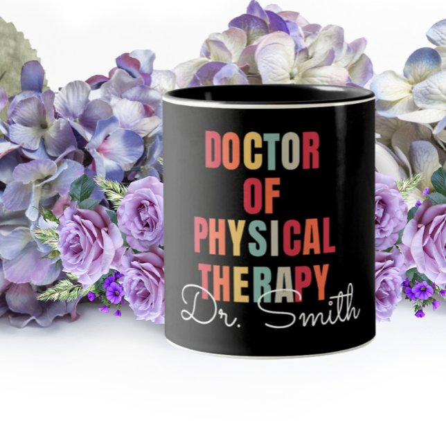 DPT Doctor of Physical Therapy Personalized  Two-Tone Coffee Mug (Creator Uploaded)