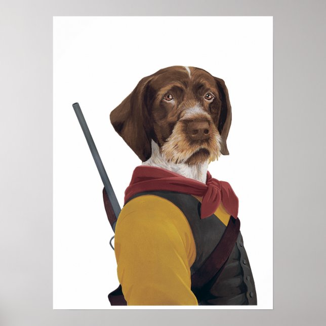 DR152 German Gun Drahtaar poster (Front)