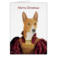 DR208 Basenji, Merry Christmas card