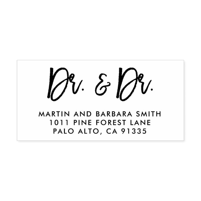 Dr and Dr Stamp for doctor couple home office (Design)