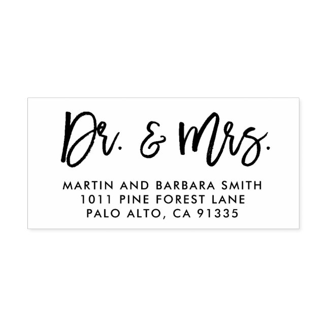 Dr and Mrs Stamp, Newlyweds stationery, Doctor Mrs Self-inking Stamp (Design)