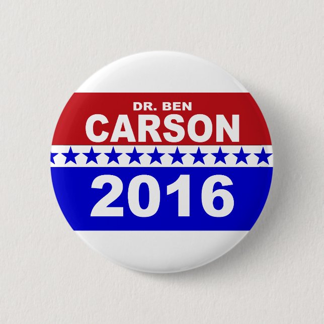 Dr. Ben Carson 2016 Pinback Button (Front)