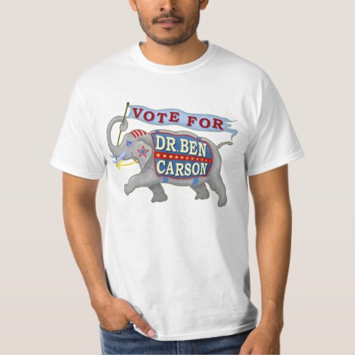 Dr Ben Carson 2016 President Republican Elephant T_Shirt