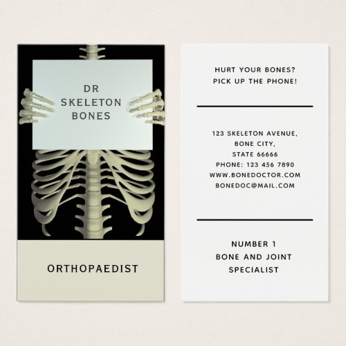 Dr Bone Specialist Orthopedic Doctor Business Card