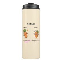 Dr. Carrot Before & After Medicine Funny Thermal