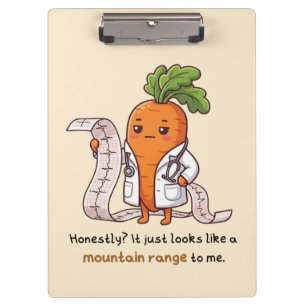Dr. Carrot ECG Funny Medical Clipboard