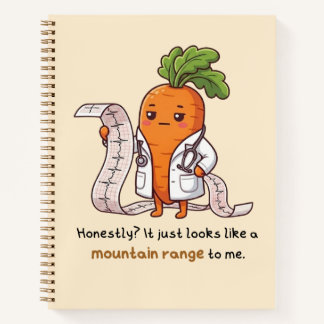 Dr. Carrot ECG Funny Medical spiral Notebook