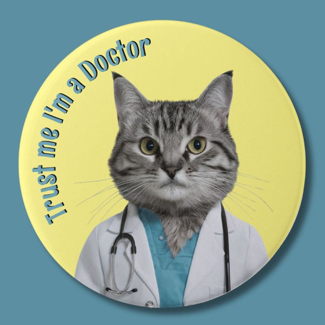 Dr Cat, trust me I'm a doctor, Vet Button (Creator Uploaded)