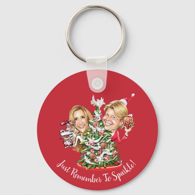 Dr Christmas Fan Keychain (Back)