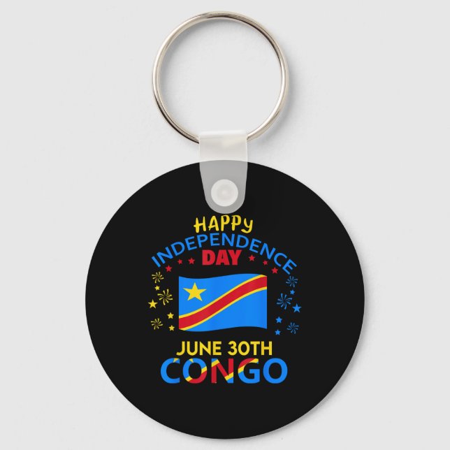 Dr Congo 65th Independence Day Congolese Pride Dr  Keychain (Front)