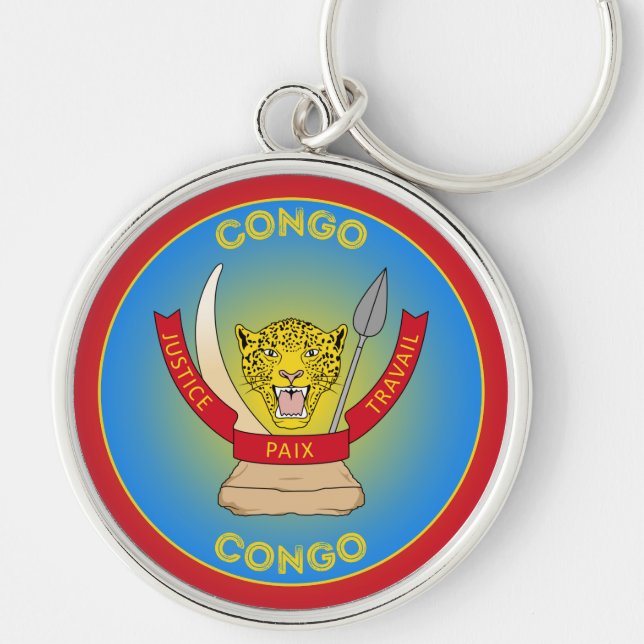 DR Congo Heritage Emblem Keychain (Front)