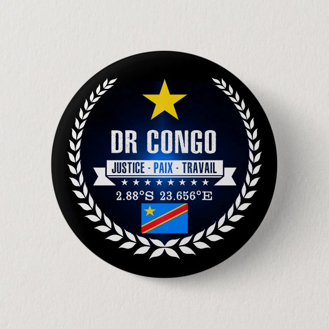 DR Congo Pinback Button (Front)