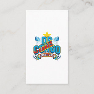 DR Congo Soccer 2026 Soccer Bold Country Typograph Business Card