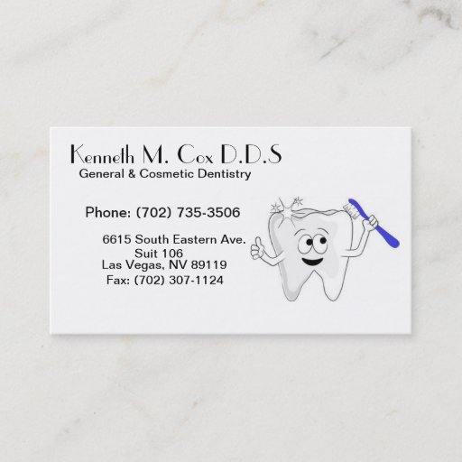 Customizable Dr. Cox Card Business Card Template