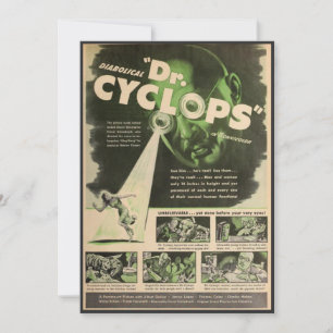 Dr. Cyclops Movie Poster Invitation