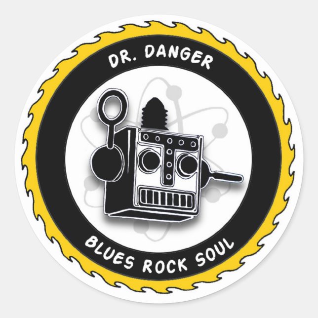 Dr Danger Robot Sticker (Front)