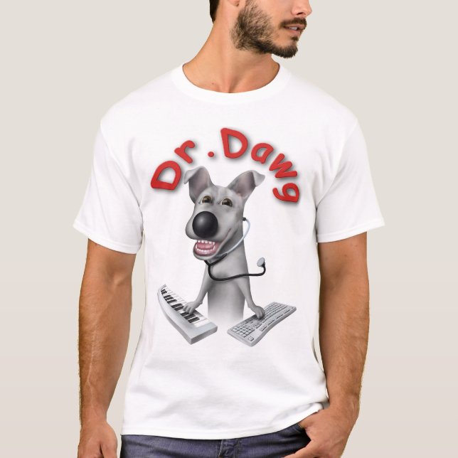 Dr. Dawg Main Logo w/web address on back ($$) T-Shirt (Front)