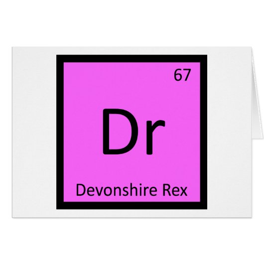 Dr - Devonshire Rex Cat Chemistry Element Symbol Cards (Front Horizontal)